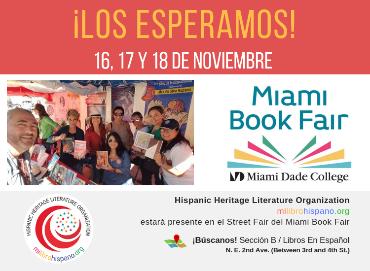 HHLO / Milibrohispano.org presente en Miami Book Fair, Noviembre 16-18, 2018