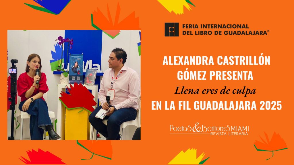 La escritora colombiana Alexandra Castrillón Gómez participó en la Feria Internacional del Libro de Guadalajara 2025 con la presentación internacional de su novela Llena eres de culpa, una obra que aborda la esclavitud contemporánea, la condición de la mujer y los dilemas éticos de la inteligencia artificial. Durante la FIL Guadalajara, la autora desarrolló una agenda activa de presentaciones, conversatorios y encuentros con profesionales del sector editorial, consolidando su proyección internacional dentro de la literatura latinoamericana contemporánea.